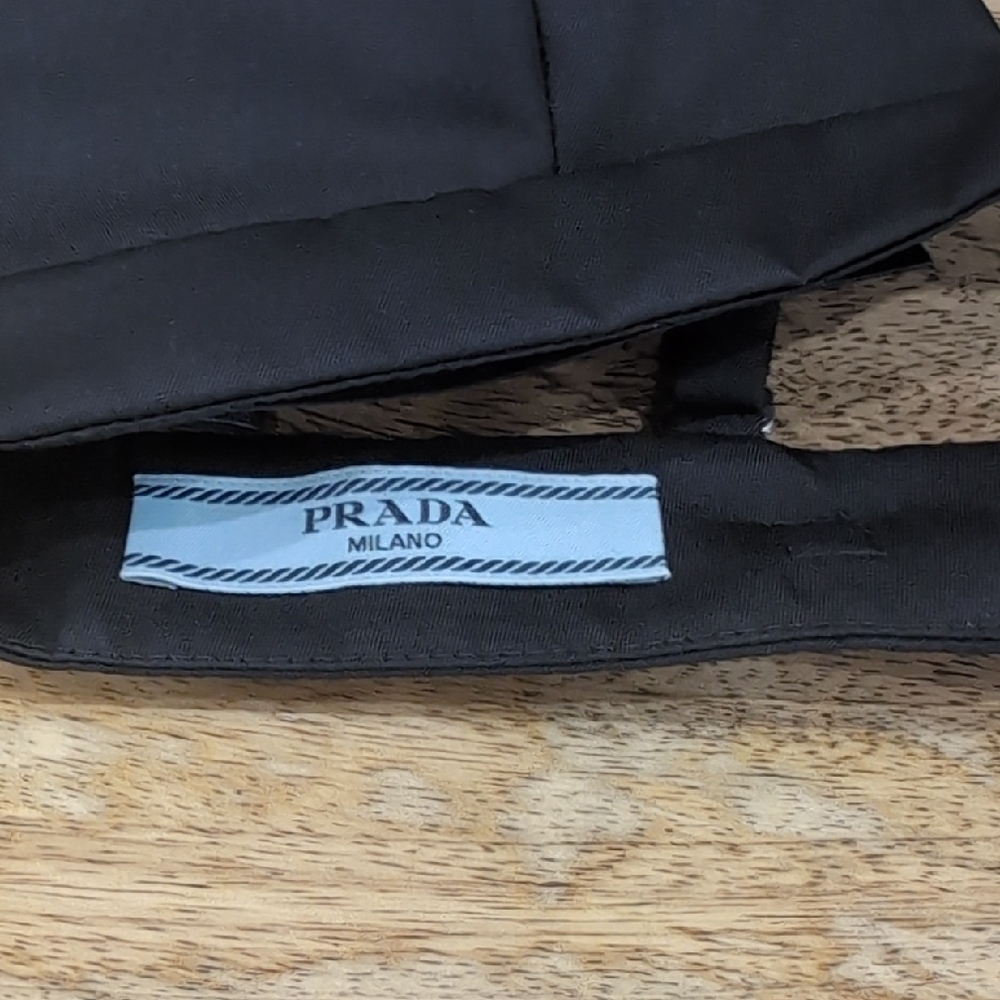 Prada Black Triangle Re-Nylon Satin Bra Top 0 IT 36 - Picture 2 of 6